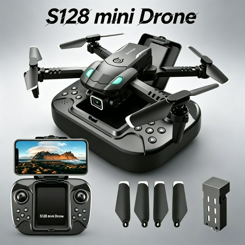 Home Security Drones - Mini Drone S128 4K, Evitamento Ostacoli