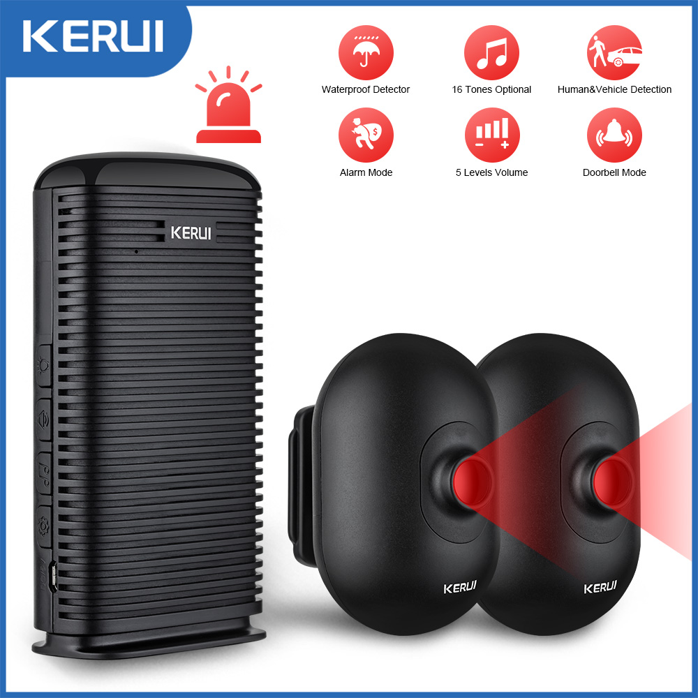 Home Security Yard Sign - KERUI DW9 Allarme garage Wireless Vialetto