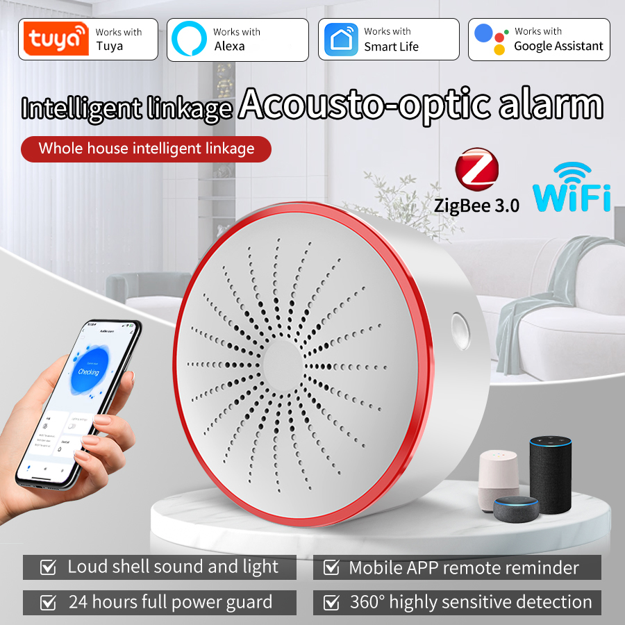 Home Security Siren - Sirena d'Allarme Intelligente Tuya WiFi ZigBee,