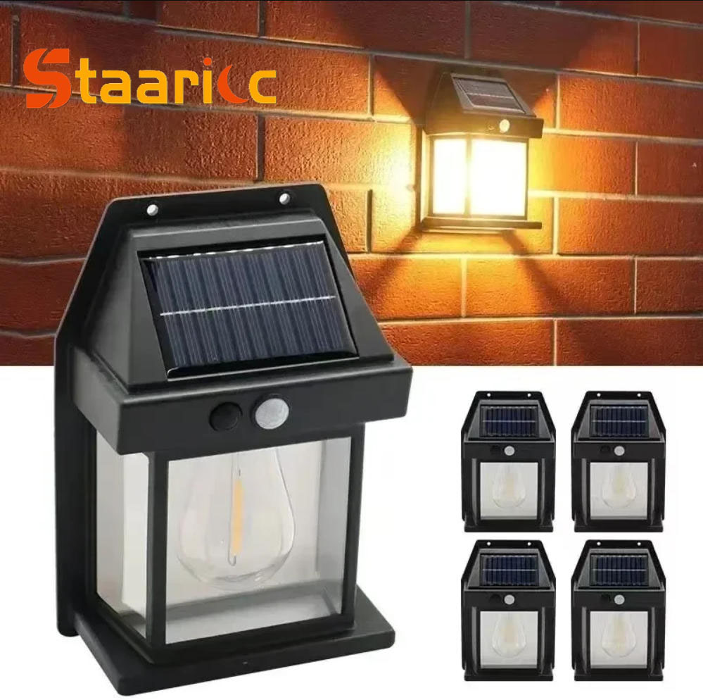 Home Security Yard Sign - Lampada Solare da Parete per Esterni