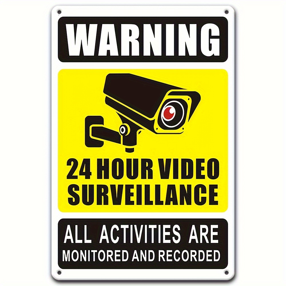 Home Security And Monitoring - Segnale di avvertimento per videosorveglianza 24
