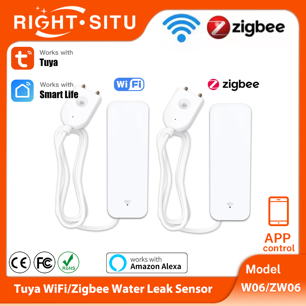 Home Security Technology - Tuya WiFi Zigbee Sensore acqua Rilevatore