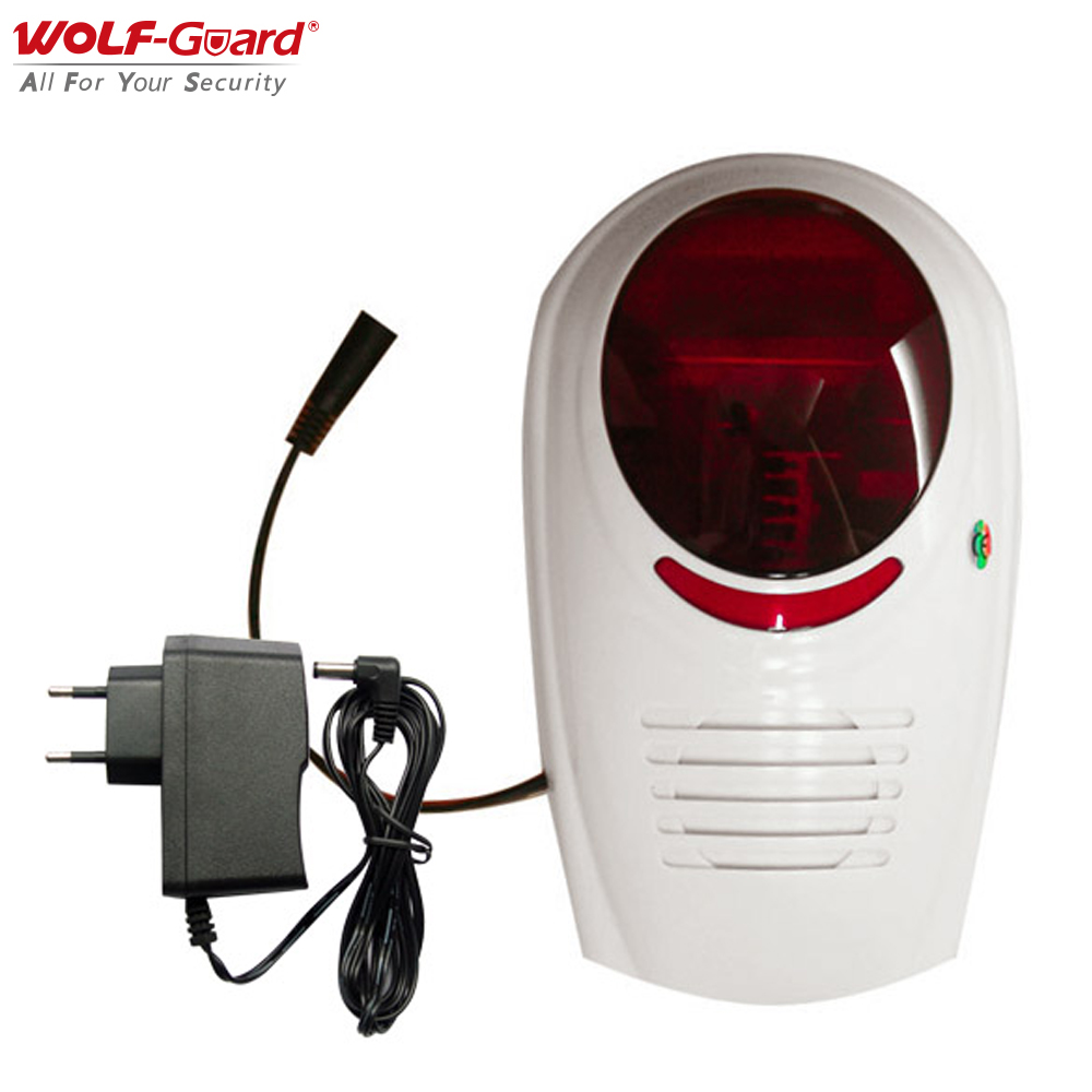Home Security Siren - Wolf-Guard 433 MHz Sirena lampeggiante con