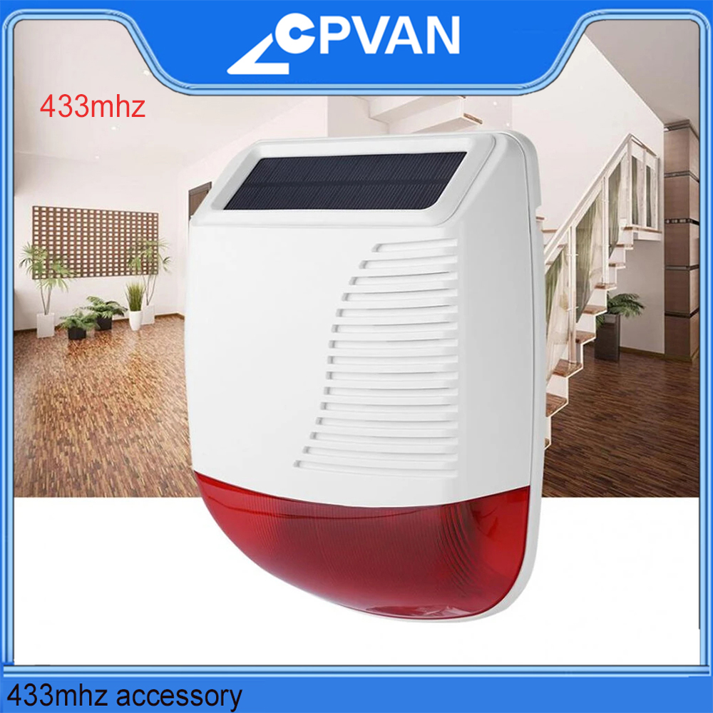 Home Security Siren - CPVAN Sirena wireless esterna 110dB Suono