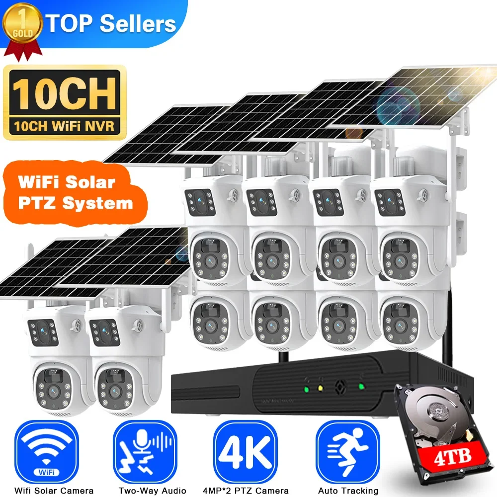 4K 8MP Dual Lens Wifi Solar CC - Home Security Panel recensione e prezzo