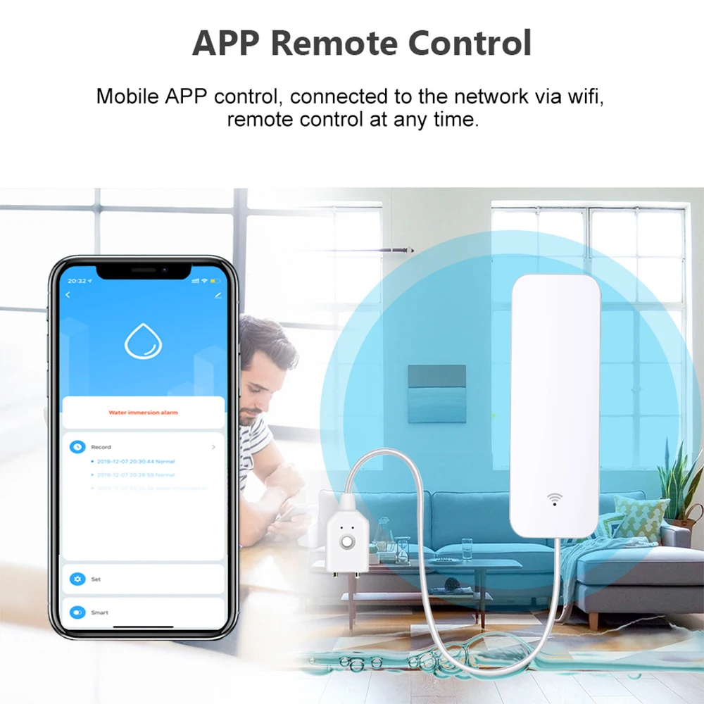 Tuya WiFi Zigbee Sensore acqua - Home Security Technology recensione e prezzo