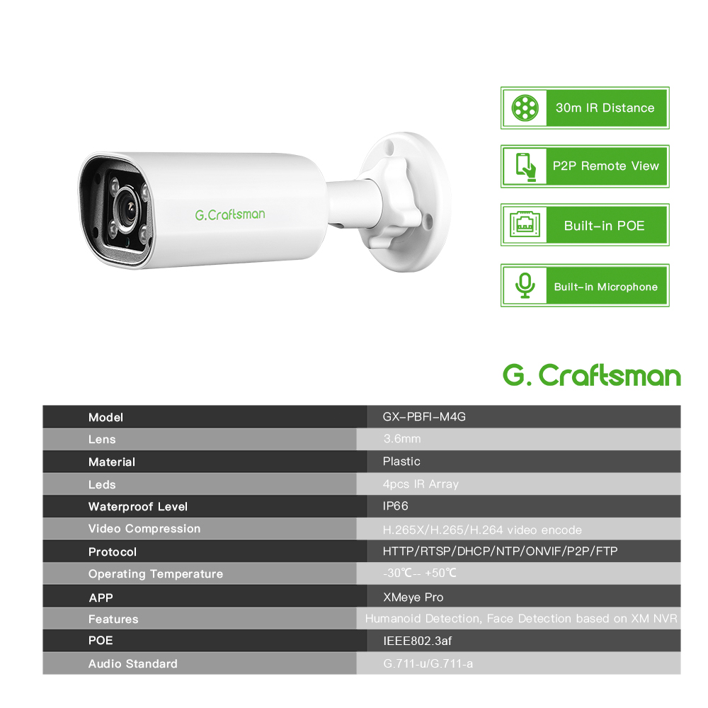Telecamera IP POE C GC PB 4MP, - Home Security And Monitoring recensione e prezzo